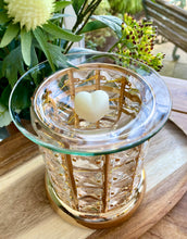 Load image into Gallery viewer, Gold Glass Crystal Wax / Oil Burner
