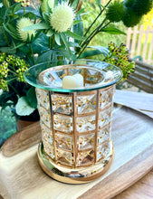 Load image into Gallery viewer, Gold Glass Crystal Wax / Oil Burner
